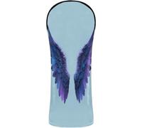 Golf Head Cover Premium Leather Accessories with Number Tag for Driver & Fairway Woods Blue Feathers Angel Wings Love Heart Shsn (2)