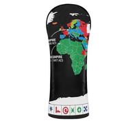 Golf Head Cover Premium Leather Accessories with Number Tags for Driver Hybrid and Fairway Woods High - Definition Historical Empires Map
