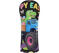 Golf Head Cover Set Headcover with Interchangeable No. Tags Designed to Fit All Woods and Drivers Happy Easter Eggs with Monsters Trucks Dinosaur T-rex