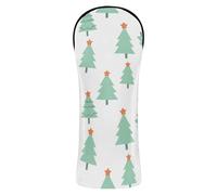 Golf Head Cover Set Headcover with Interchangeable No. Tags for Driver & Fairway Woods Christmas Light Green Star - Topped Christmas Trees