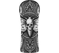 Golf Head Cover Set Headcover with Number Tag for Woods and Driver Fairway Hybrid Halloween Gothic Deaths Head Insect Bug Creepy
