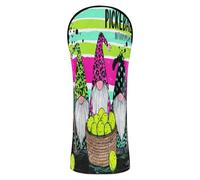 Golf Head Cover Set Premium Leather Headcovers with Number Tags for Driver/Fairway Wood/Hybrid Cute Pickball Gnome