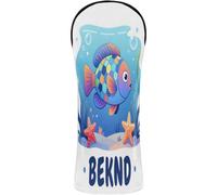 Golf Head Cover Set Premium Leather Headcovers with Number Tags for Driver & Fairway Woods Be Kind Rainbow Scale Fish Teacher Reading Book