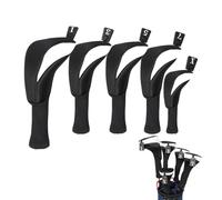 Golf Head Cover Set - Protective Club Covers Long Neck Dustproof Golf Hybrid Headcover - Anti-Slip Wood Hybrid Head Cover With Number Labels for Fairway Woods Driver Hybrids