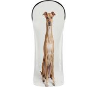 Golf Head Cover Set Pu Leather with Interchangeable No. Tags for Woods and Driver Hybrid Cute Short Hair Chihuahua Lying Down Birthday