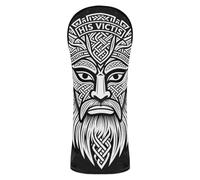 Golf Head Cover Set Waterproof Headcover with Interchangeable No. Tags Designed to Fit All Woods and Drivers Allfather Odin Viking God in Asgard