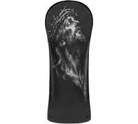 Golf Head Cover Set Waterproof Headcovers | with Interchangeable No. Tags for Woods and Driver Fairway Hybrid Christ Religious Christian Faith