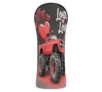 Golf Head Cover Set Waterproof Headcovers with Number Tags for Driver Fairway Wood Hybrids Valentine Loads of Love Red Truck
