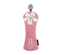 Golf Head Cover Soft Lining Protective Sleeve for Club Golfer UT Pink | PU leather waterproof wear resistant soft thick lining long neck easy on/off protects from scratches dents damage