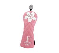 Golf Head Cover Soft Lining Protective Sleeve for Club Golfer UT Pink | PU leather waterproof wear resistant soft thick lining long neck easy on/off protects from scratches dents damage