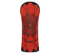 Golf Head Cover Waterproof Headcover with Interchangeable No. Tags for Driver/Fairway Wood/Hybrid Heart Disease Awareness Month Sunflower Women Go Red