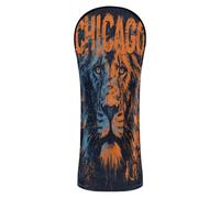 Golf Head Cover Waterproof Headcover with Interchangeable No. Tags for Driver Hybrid and Fairway Woods Chicago Orange Lion