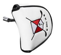 Golf Head Covers - 15x15x7cm PU Leather Putter Mallet | Portable Magnetic Club Protector Easy Clean Stain Resistant | Ideal for Golf Enthusiasts Beginners Birthday Present Outdoor Course Play