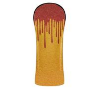Golf Head Covers Canary Glitter Red Yellow Premium Leather Accessories with Interchangeable No. Tags for Wood Golf Drivers for Men