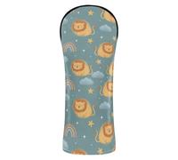 Golf Head Covers for Wood Hybrid PU Leather Lion Rainbow Head Covers with Number Tags for Men Women