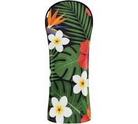 Golf Head Covers Headcover with Interchangeable No. Tags Designed to Fit All Woods and Drivers Palm Tree Hibiscus Flower Hawaii Jungle Paradise Tropical