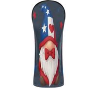 Golf Head Covers Headcover with Interchangeable No. Tags for Driver, Fairway Wood Hybrid Patriotic Texas Gnome Vintage 4th of July Independence Day