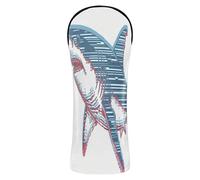 Golf Head Covers Headcovers with Number Tag Designed to Fit All Woods and Drivers Blue Red Ocean Sketch Sketch Art