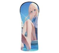 Golf Head Covers Headcovers with Number Tag for Driver Fairway Wood Hybrids Cute Uniform Anime Girl