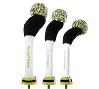 Golf Head Covers Knitted Woods, 3 Pieces Knit Headcover Soft Protection | Lightweight Golf Head Covers for Golfs Clubs, Enthusiasts, Family, Friends, Colleagues