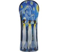 Golf Head Covers Premium Leather Waterproof Headcover with Interchangeable No. Tags for Driver Hybrid and Fairway Woods Starry Night Emperor Penguin Art Print Whimsical Post-Impressionist Arctic