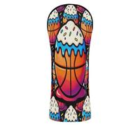 Golf Head Covers Premium Leather Waterproof Headcover with Number Tag for Driver Fairway Hybrid Wood Ice Cream Basketball Drip Boys Girls Kids Basketball Stuff