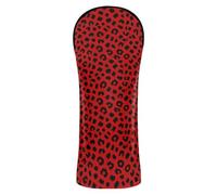 Golf Head Covers Soft Leather Bold Red Black Spotted Wood