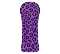Golf Head Covers Waterproof Headcover with Number Tag for Driver Hybrid and Fairway Woods Purple Leopard Cheetah Print
