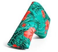 Golf Headcovers for Putter Club PU Leather Fabric Value Pack, Putters Headcover Shamrock Embroidered Design Waterproof Lightweight Fahion Fit All Brands Putter Clubs (Natural)