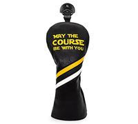 Golf Headcovers Golf Club Head Covers Elegant Embroidery Premium Leather Driver Headcovers May The Course Be with You Fairway Wood Head Cover Hybrid Covers Putter Covers(for Hybrid(1pcs))