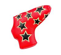 Golf Headwear - Magnetic Closure, Star Design, Protective PU Leather Sleeve, Sports Course Practice Gear, L Type Putter Cover, Resilient Club Shield for Adults, Teens, and Beginners