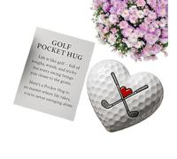 Golf Heart Gift - Heart Shaped Ball Designs, Motivation Inspiration Card, Symbolic Appreciation for Players, Handy Accessory for Bag or Desk | Golfer Friends