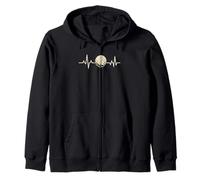 Golf Heartbeat Awesome Golfing Golfer Zip Hoodie
