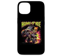 Golf Highway to the 19th Hole Golf Cart Flaming Skull Golfer Case for iPhone 13
