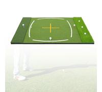 Golf Hitting Mat - Dual-Turf Practice Mat for Driving and Chipping, Large Mat with Fairway & Rough, Stance Guide for Home Use, Ideal for All Skill Levels