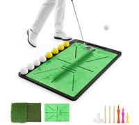 Golf Hitting Mat, Golf Practice Mat for Swing Path Feedback, Golf Hitting Mats Training Equipment for Analysing Swing Path Feedback Detection Batting, Replaceable Golf Mat for Indoor & Outdoor