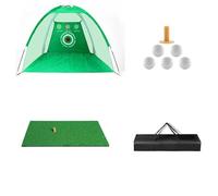 Golf Hitting Net 10ft/6.7ft with Mat, 5 Balls & Tee Portable Indoor Outdoor Training Set for Adults and Kids(Set J)