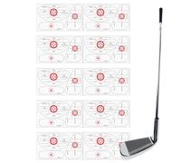 Golf Hitting Stickers, 10 Sheets Putting Alignment Labels, Golf Strike Tape, Women Men Teens Athlete Swinging Distance Practice Indoor