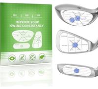 Golf hitting tape set 300 pieces, self-study sweet spot and consistency analysis, golf club face hitting stickers for woods, irons and putters, golf training aids that accurately report ball strikes