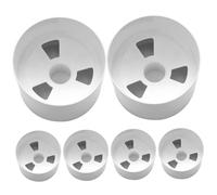 Golf Hole Cup 6PCS 4.2x3.9in Round Hollow Plastic Golf Cups for Outdoor Backyard White Replacement Putting Green Cups Accessories Putting Green Hole Cup