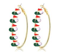 Golf Hoop Earrings for Women Golf Ball Tee Bag Cart Earring Statement Golf Themed Earrings Putting Green Earrings Sport Game Day Golf Accessories Outfits Jewelry Gifts, L, Alloy Steel, No Gemstone