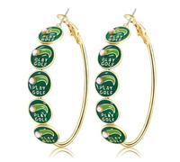 Golf Hoop Earrings for Women Golf Ball Tee Bag Cart Earring Statement Golf Themed Earrings Putting Green Earrings Sport Game Day Golf Accessories Outfits Jewelry Gifts, L, Alloy Steel, No Gemstone
