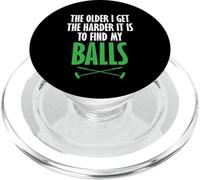 Golf Humor Getting Hard to Find My Balls Golfing Golfer PopSockets PopGrip for MagSafe