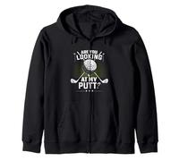 Golf Humor Sports Are You Looking At My Putt Putting Golfing Zip Hoodie