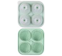 Golf Ice Cubes Tray, Silicone Ice Ball Mould, Whiskey Ice Ball Maker, Golf Ball Shape Ice Cubes Tray with 4 Cavities for Freezer, Creative Round Golf Mold