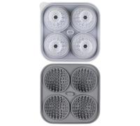 Golf Ice Cubes Tray, Silicone Ice Ball Mould, Whiskey Ice Ball Maker, Golf Ball Shape Ice Cubes Tray with 4 Cavities for Freezer, Creative Round Golf Mold