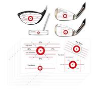 Golf Impact Tape Labels Stickers 4-in-1 Set 200 Pcs - Self-Teaching Training Aid for Consistency & Accuracy High-Resolution Swing Analysis Stickers for Golf Clubs Woods Irons and Putters