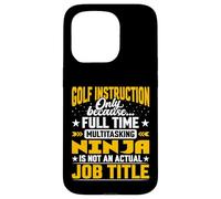 Golf Instruction Job Title - Funny Golf Caddie Instructor Case for iPhone 15 Pro