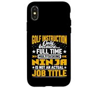 Golf Instruction Job Title - Funny Golf Caddie Instructor Case for iPhone X/XS