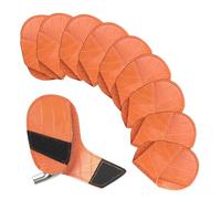 Golf Iron Cases, Made of PU Leather as Protective Material, Pack of 10 Head Protectors Set for Golf Clubs - For Men and Women Players, For Easy Identification and Transport as well as Indoor A